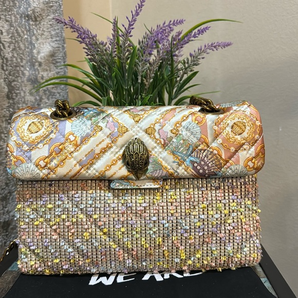 Kurt Geiger London
Mixed Fabric and Raffia Kensington Crossbody Bag - Picture 1 of 12